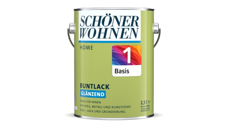 2,5 Liter- Eimer Buntlack glänzend, Basis 1